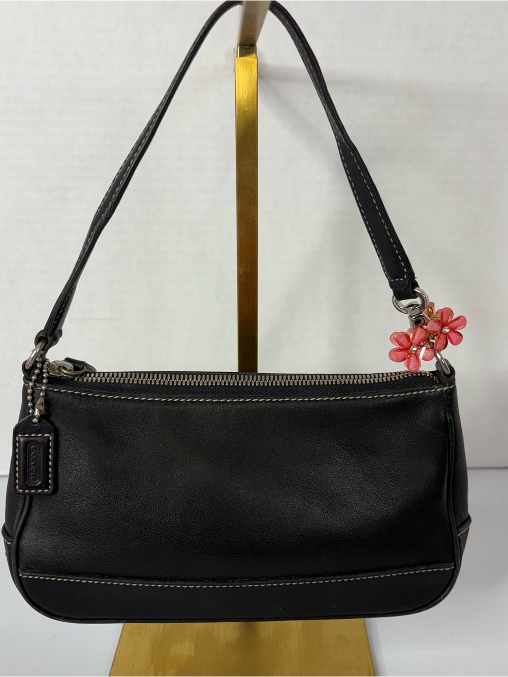 Vintage Y2K Coach Hamptons Black Leather Demi Pouch Baguette - Style
7785 EUC